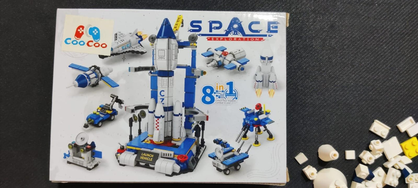 DIY 8 in 1 Spacecraft Building Blocks for Kids